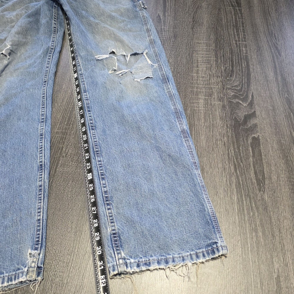 Vintage Y2k Lee Carpenter Jeans Mens 32x32 Blue Distressed Thrashed Skater - Picture 15 of 16